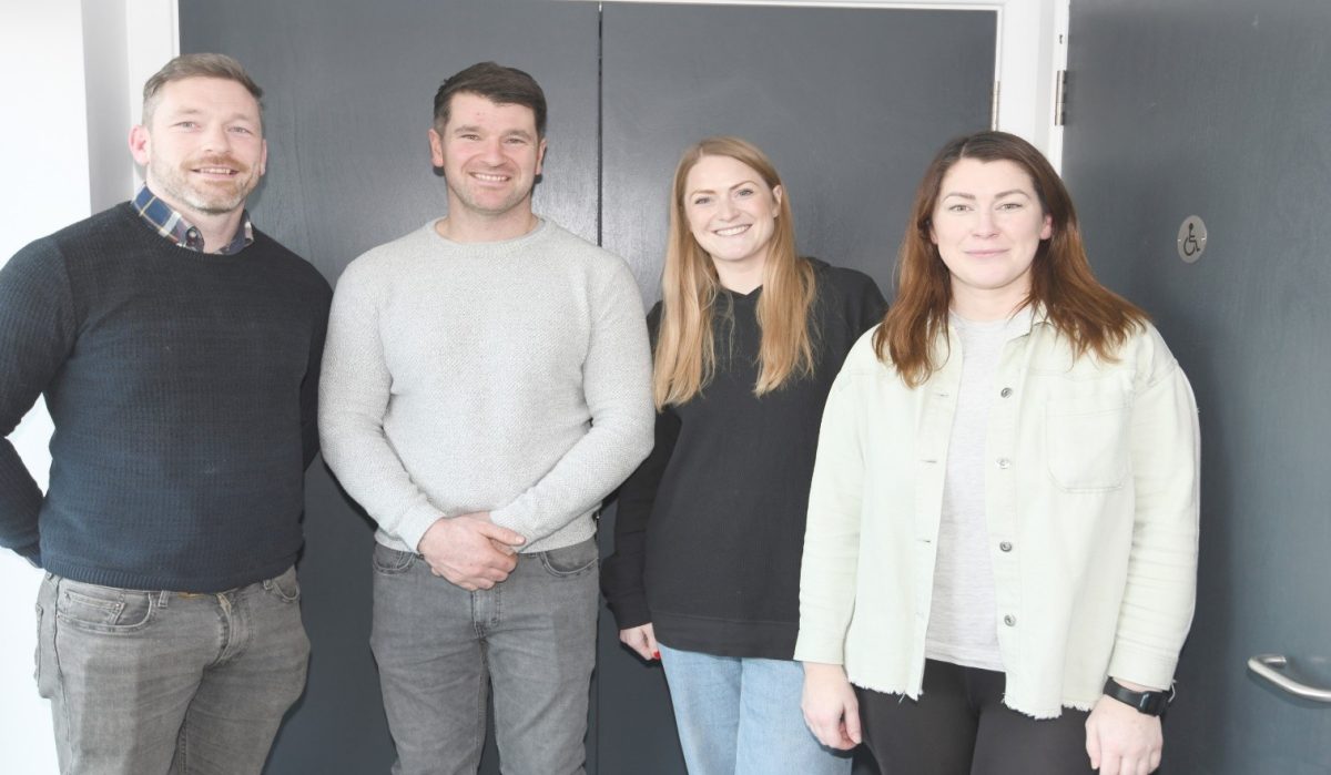 Gethin, Rhys, Teleri and Lowri.All seen in the photo on the wall as children, when the old  hall arrived.